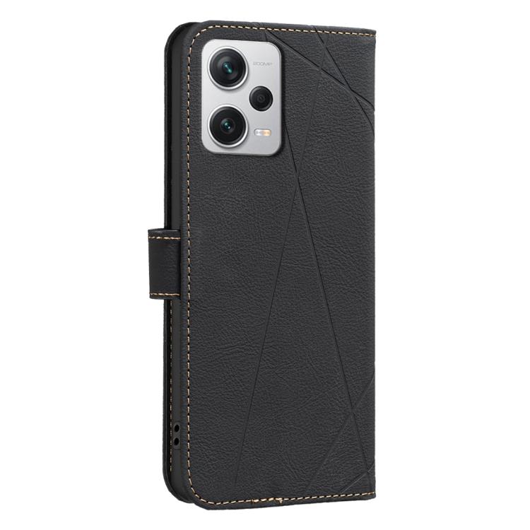 For Redmi Note 12 Pro+ Global Geometric Pattern RFID Leather Phone Case
