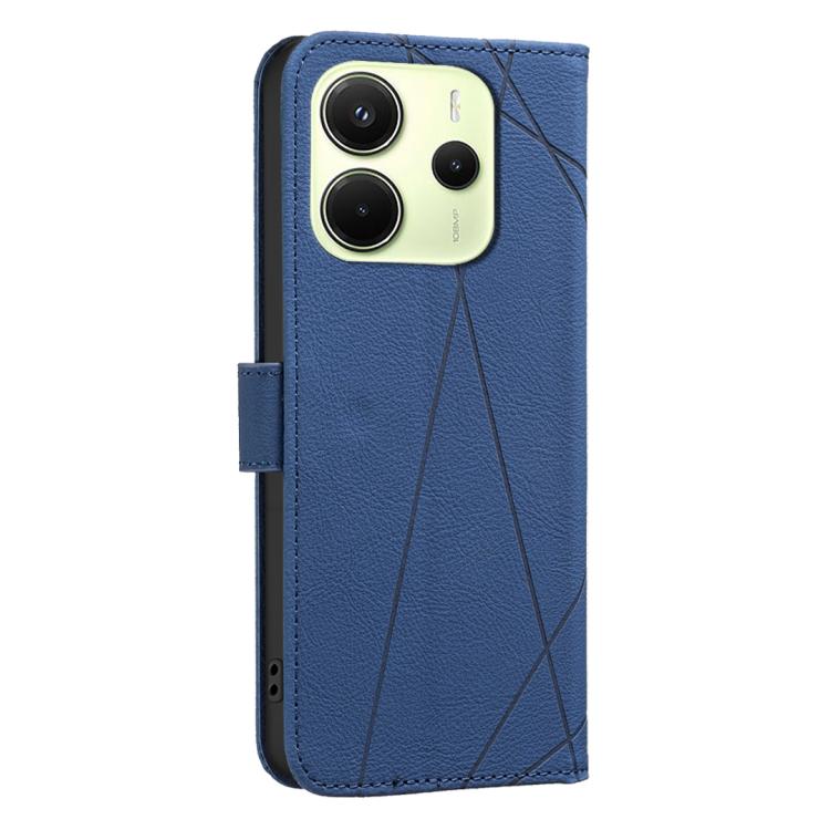 For Redmi Note 14 4G 16.25mm Geometric Pattern RFID Leather Phone Case