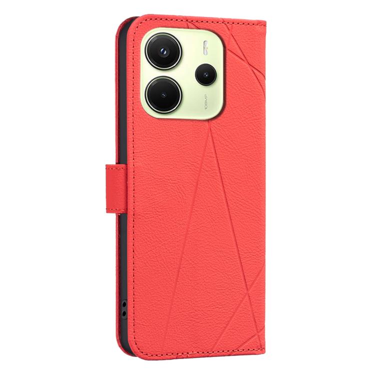 For Redmi Note 14 4G 16.25mm Geometric Pattern RFID Leather Phone Case