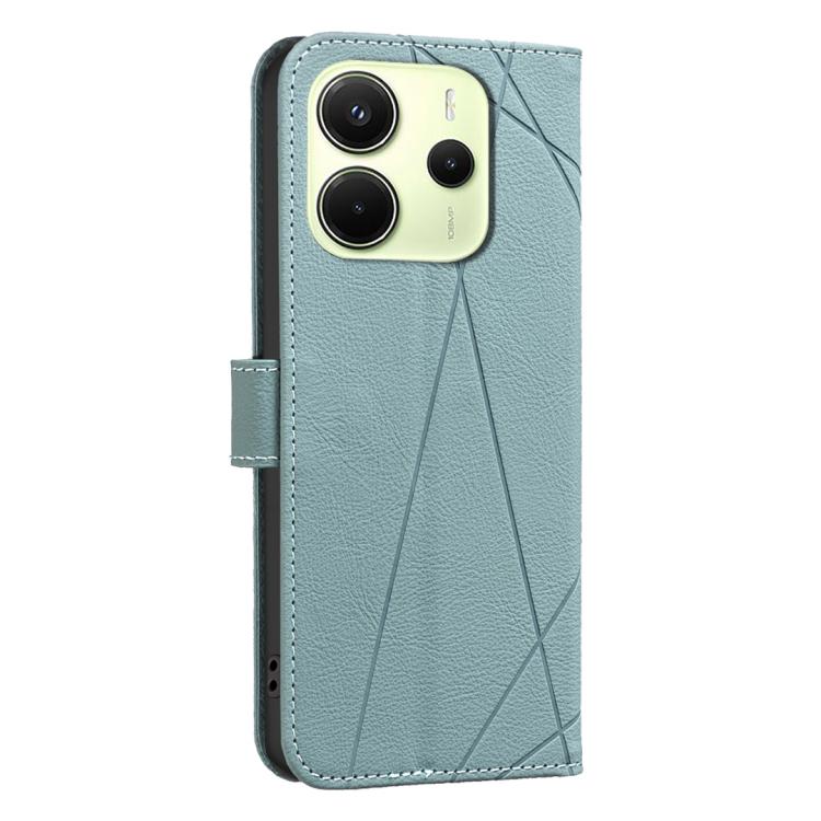 For Redmi Note 14 4G 16.25mm Geometric Pattern RFID Leather Phone Case