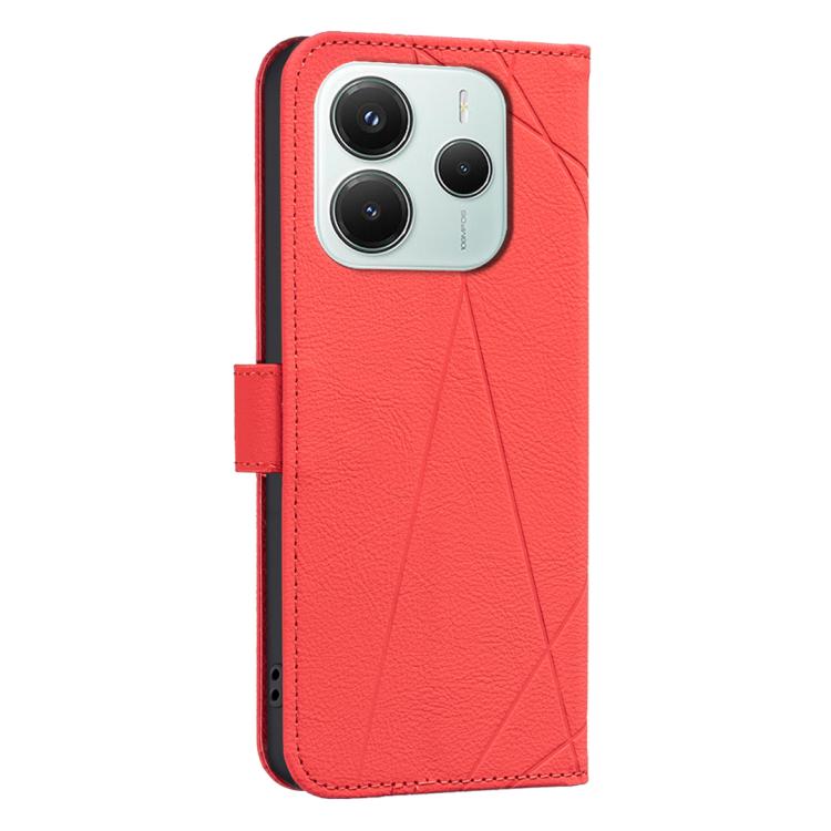 For Redmi Note 14 5G Geometric Pattern RFID Leather Phone Case