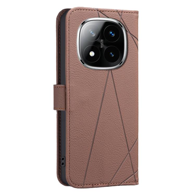 For Redmi Note 14 Pro 5G / 14 Pro+ 5G Geometric Pattern RFID Leather Phone Case