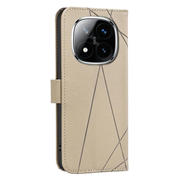 For Redmi Note 14 Pro 5G / 14 Pro+ 5G Geometric Pattern RFID Leather Phone Case