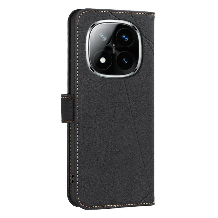 For Redmi Note 14 Pro 5G / 14 Pro+ 5G Geometric Pattern RFID Leather Phone Case