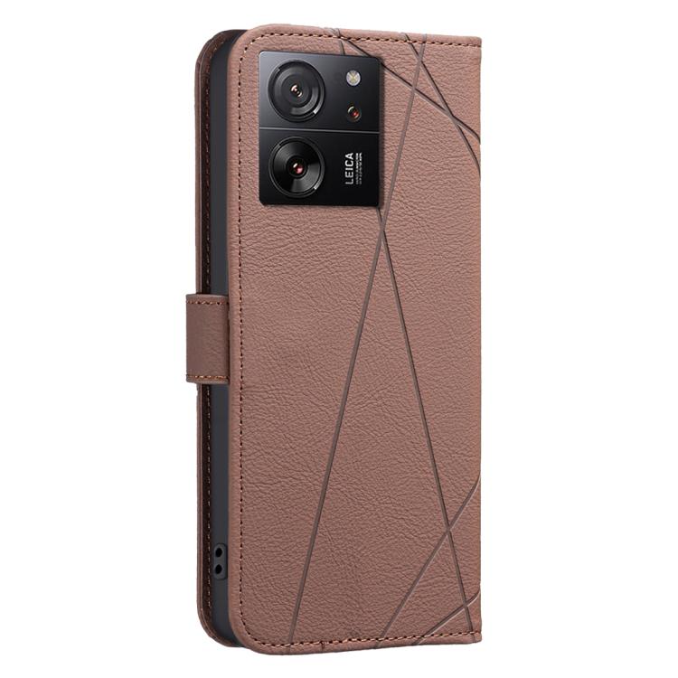 For Redmi K60 Ultra Geometric Pattern RFID Leather Phone Case