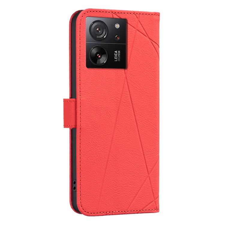 For Redmi K60 Ultra Geometric Pattern RFID Leather Phone Case