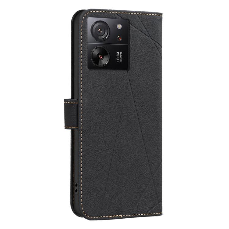 For Redmi K60 Ultra Geometric Pattern RFID Leather Phone Case