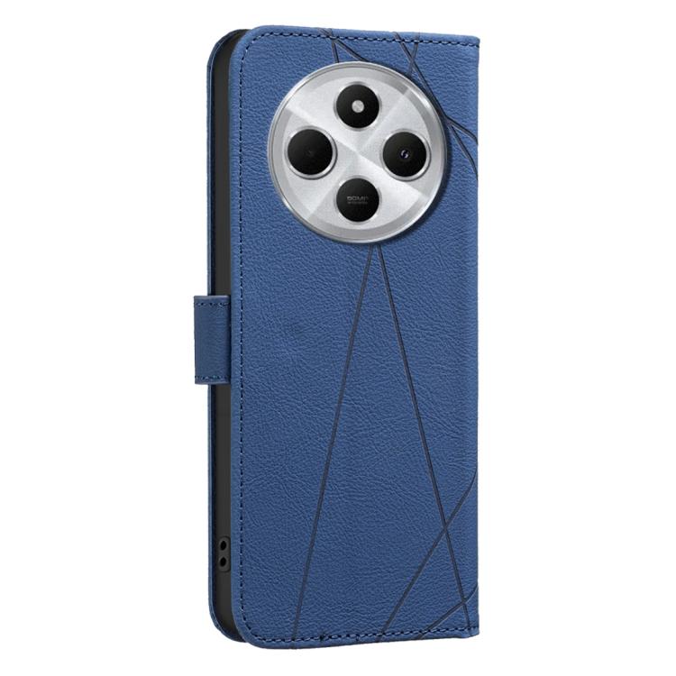 For Redmi 14C Geometric Pattern RFID Leather Phone Case