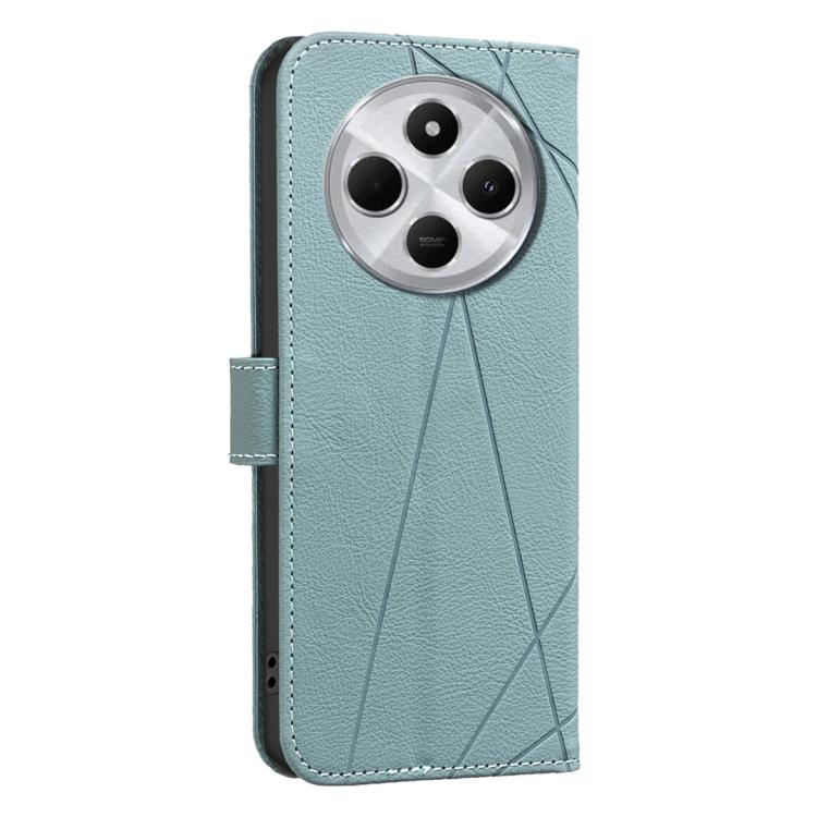 For Redmi 14C Geometric Pattern RFID Leather Phone Case