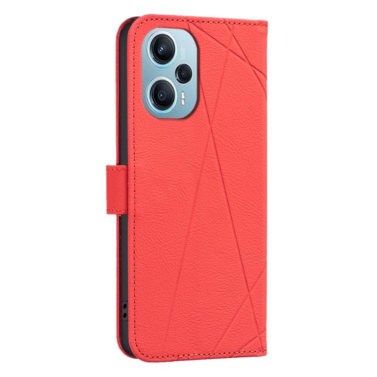 For Redmi Note 12 Turbo Geometric Pattern RFID Leather Phone Case
