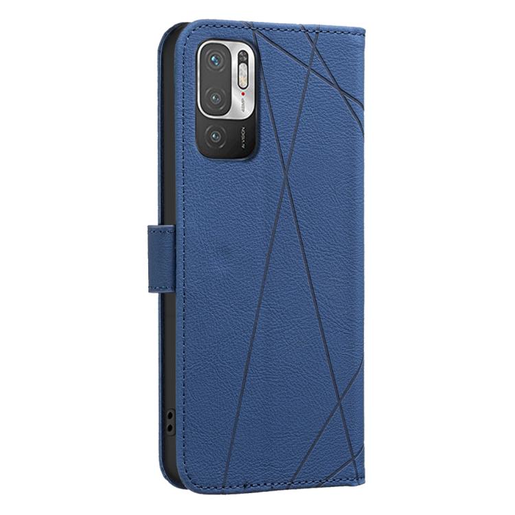 For Redmi Note 10 5G / 10T 5G Geometric Pattern RFID Leather Phone Case