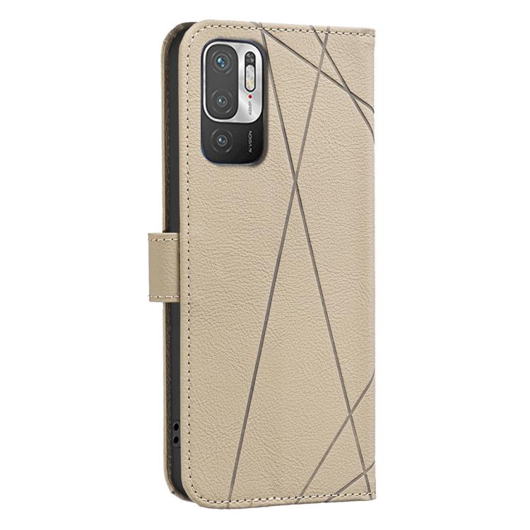 For Redmi Note 10 5G / 10T 5G Geometric Pattern RFID Leather Phone Case