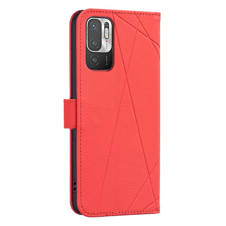 For Redmi Note 10 5G / 10T 5G Geometric Pattern RFID Leather Phone Case