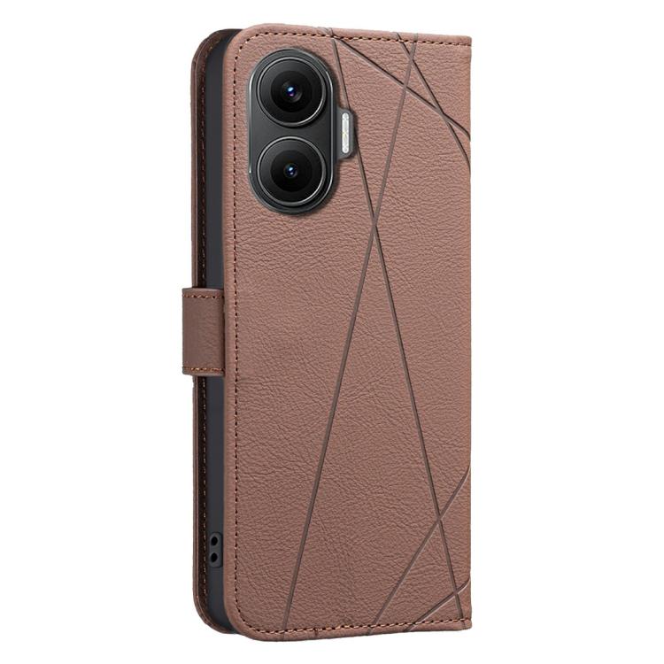 For Redmi Turbo 4 Pro Geometric Pattern RFID Leather Phone Case