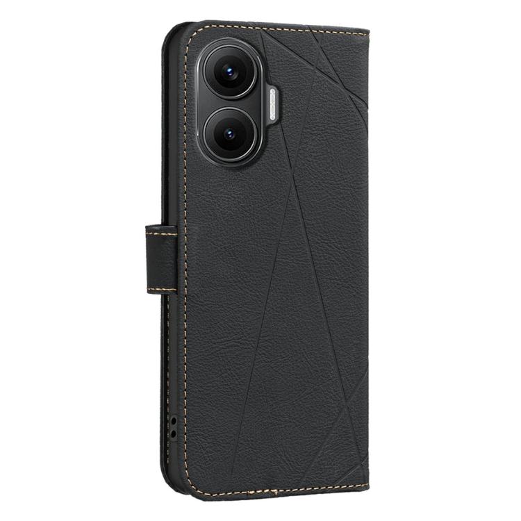 For Redmi Turbo 4 Pro Geometric Pattern RFID Leather Phone Case