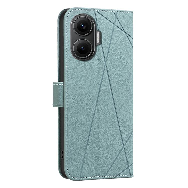 For Redmi Turbo 4 Pro Geometric Pattern RFID Leather Phone Case