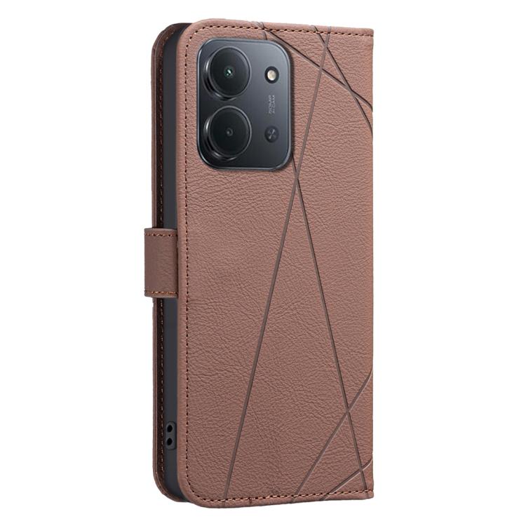 For Redmi 15C 5G / 4G EU 173mm Geometric Pattern RFID Leather Phone Case