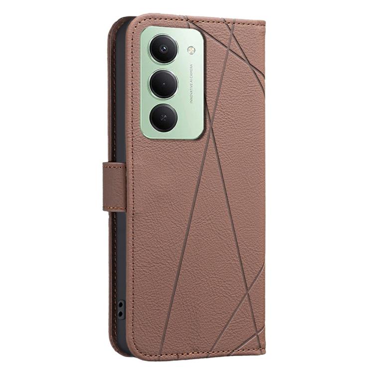 For Redmi 15 5G Global / 15 4G SEA 169.5mm Geometric Pattern RFID Leather Phone Case