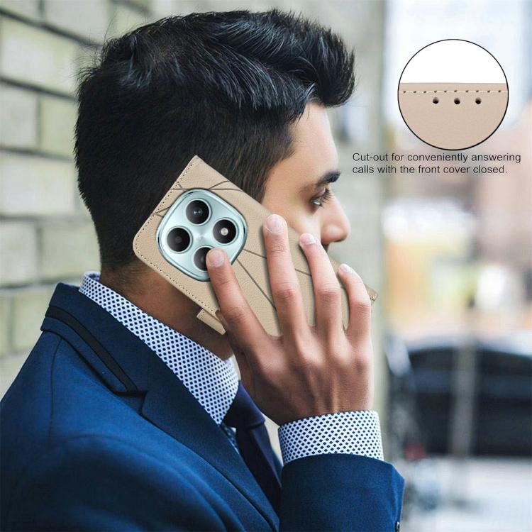 For Redmi Note 15 Pro 4G Global 163.2mm Geometric Pattern RFID Leather Phone Case