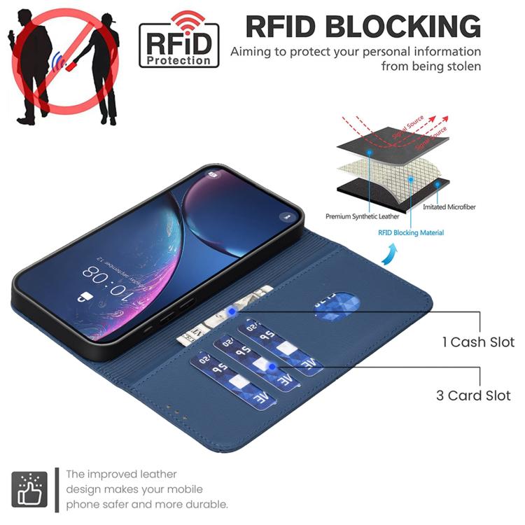 For Redmi K90 Pro Max/Poco F8 Ultra Geometric Pattern RFID Leather Phone Case