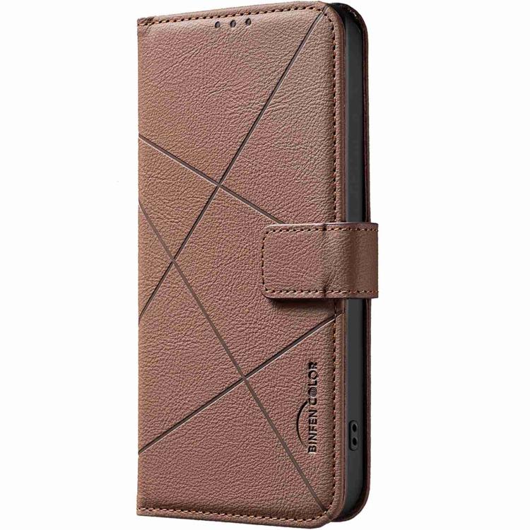 For Redmi 15a 5G Geometric Pattern RFID Leather Phone Case
