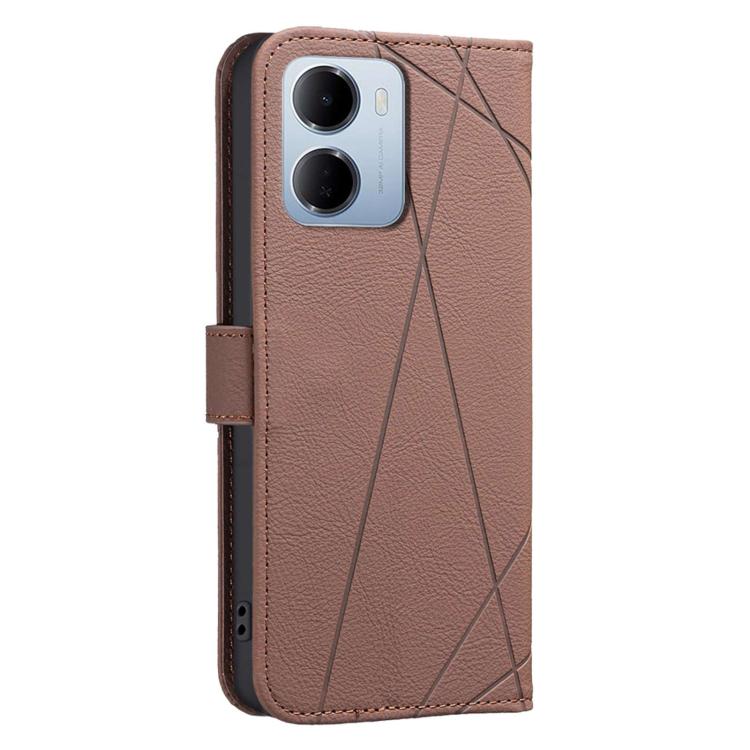 For Redmi 15a 5G Geometric Pattern RFID Leather Phone Case
