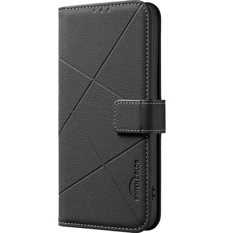 For Redmi 15a 5G Geometric Pattern RFID Leather Phone Case