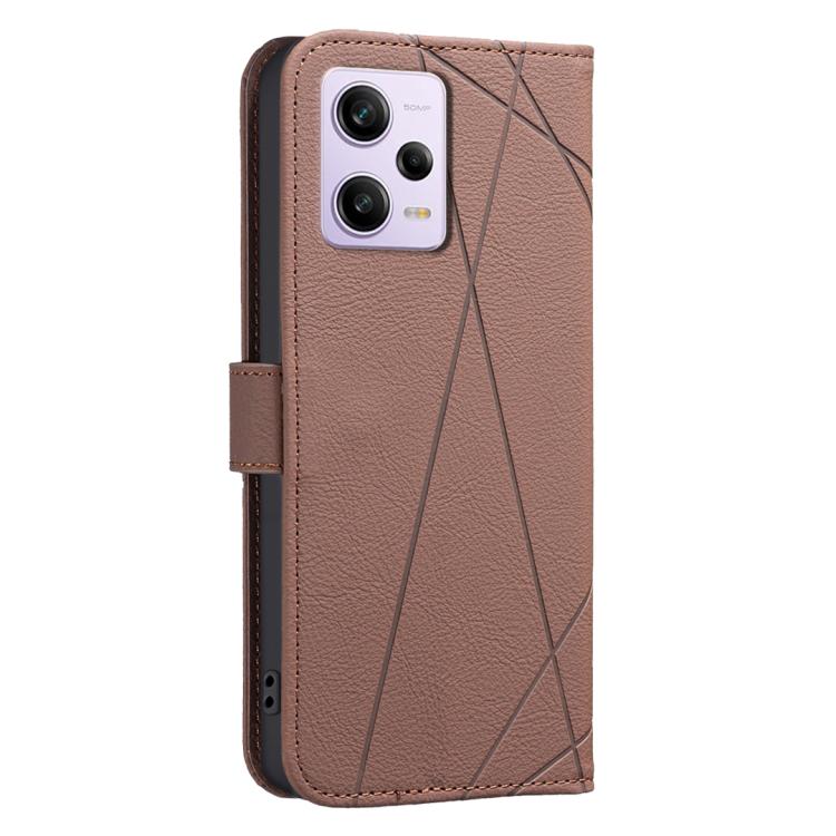 For Xiaomi Poco X5 Pro Geometric Pattern RFID Leather Phone Case