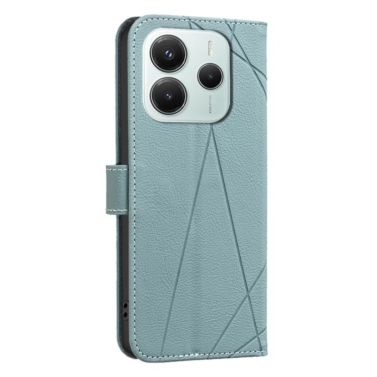 For Xiaomi Poco M7 Pro 5G  Geometric Pattern RFID Leather Phone Case
