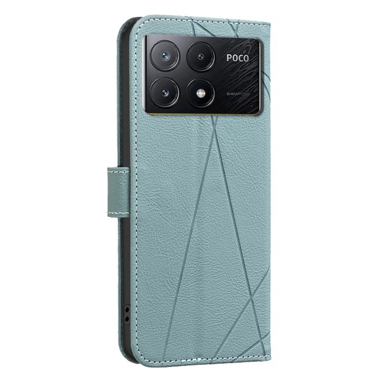 For Xiaomi Poco X6 Pro Geometric Pattern RFID Leather Phone Case