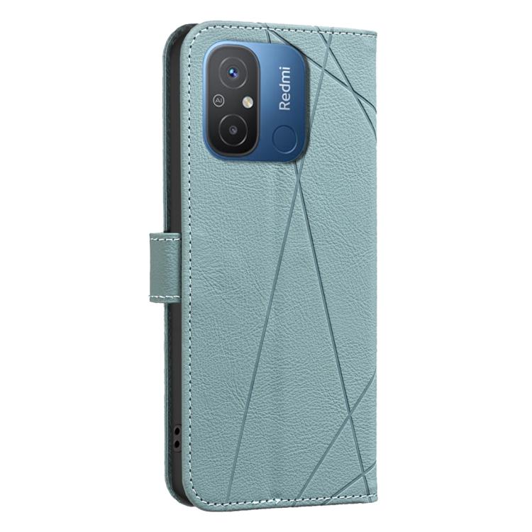 For Xiaomi Poco C55 Geometric Pattern RFID Leather Phone Case