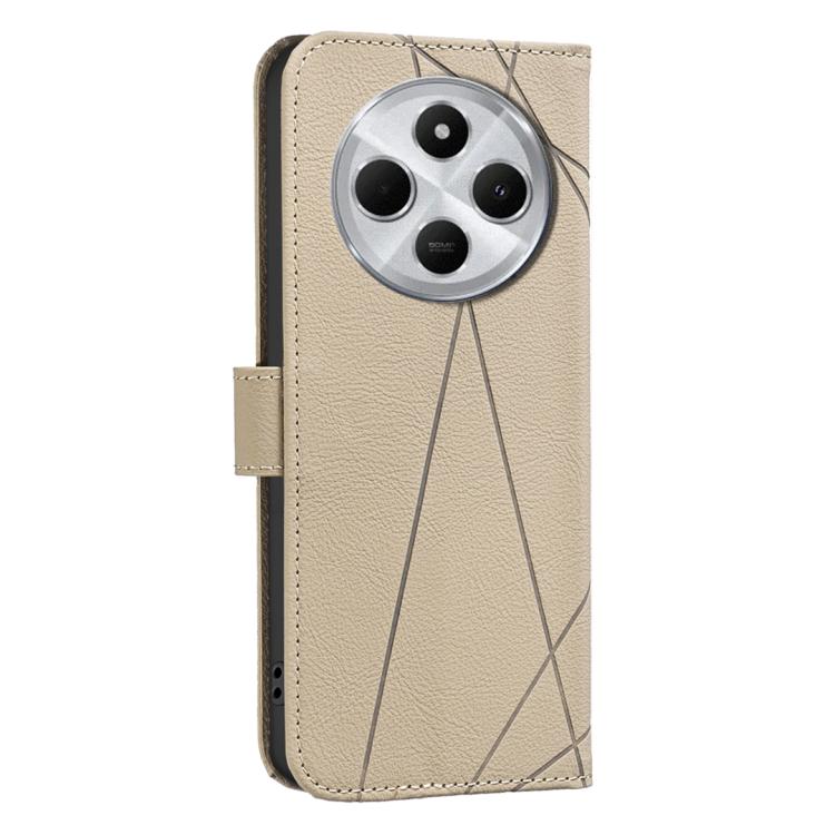For Xiaomi Poco C75 Geometric Pattern RFID Leather Phone Case