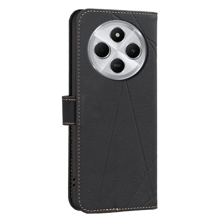 For Xiaomi Poco C75 Geometric Pattern RFID Leather Phone Case