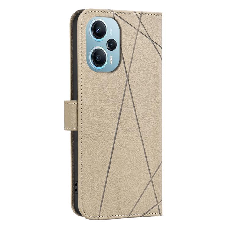For Xiaomi Poco F5 5G Geometric Pattern RFID Leather Phone Case