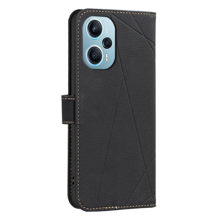 For Xiaomi Poco F5 5G Geometric Pattern RFID Leather Phone Case