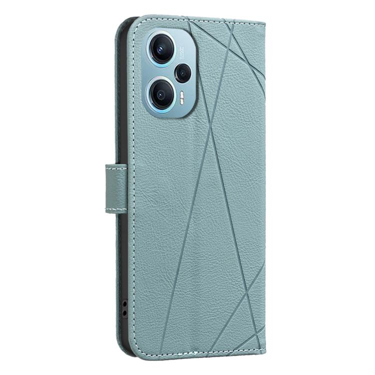 For Xiaomi Poco F5 5G Geometric Pattern RFID Leather Phone Case
