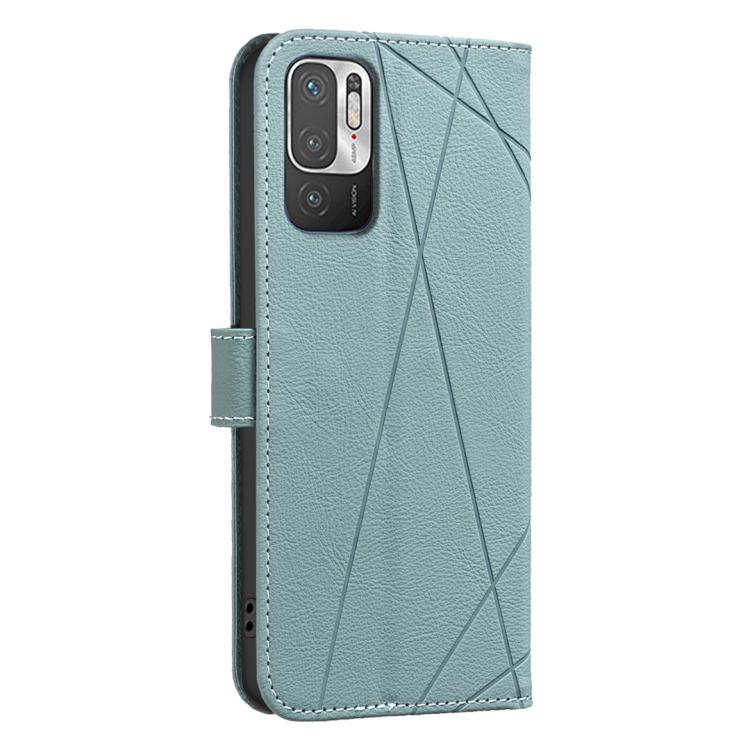 For Xiaomi Poco M3 Pro Geometric Pattern RFID Leather Phone Case