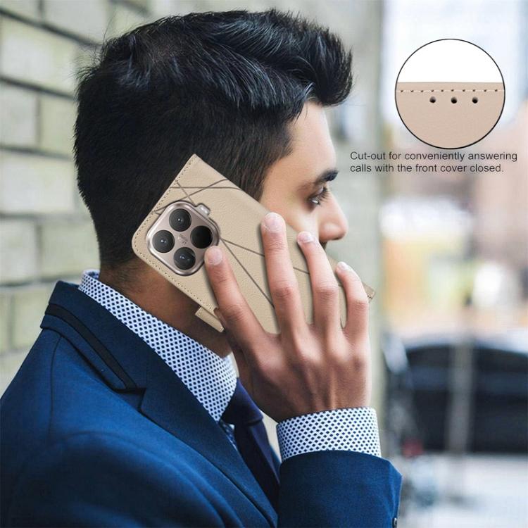 For Xiaomi 15T Pro 5G Geometric Pattern RFID Leather Phone Case