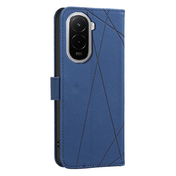 For Xiaomi Poco M7 4G 169mm Geometric Pattern RFID Leather Phone Case