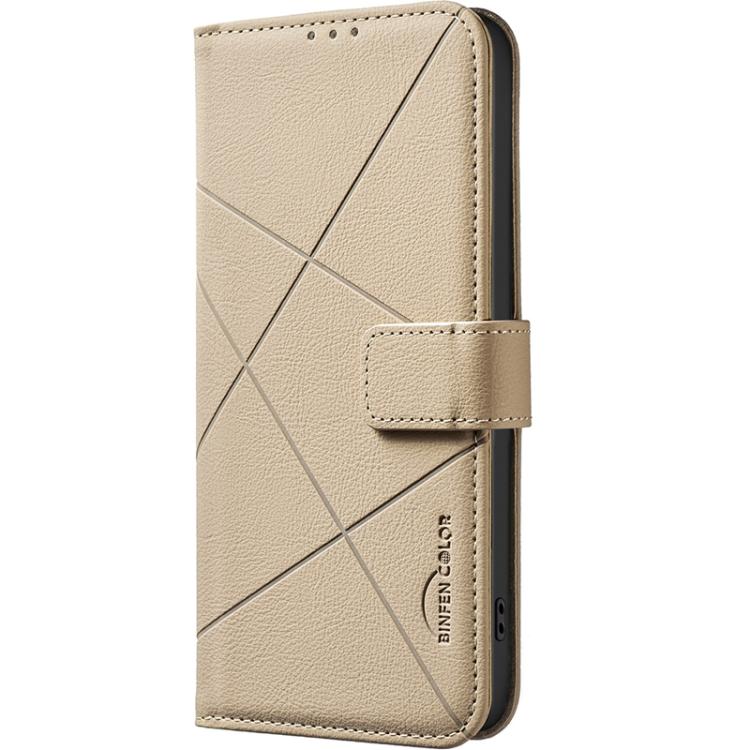 For Xiaomi Poco M7 4G 169mm Geometric Pattern RFID Leather Phone Case