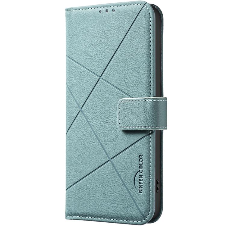 For Xiaomi Poco M7 4G 169mm Geometric Pattern RFID Leather Phone Case