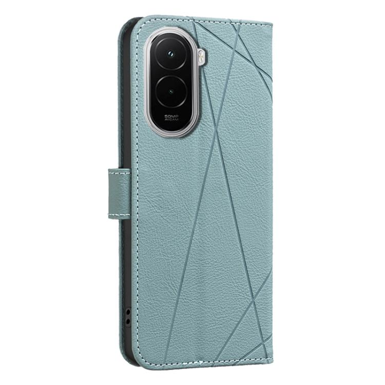 For Xiaomi Poco M7 4G 169mm Geometric Pattern RFID Leather Phone Case