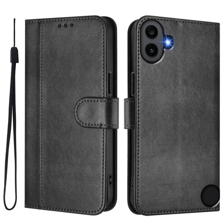 For Nothing CMF Phone 1 Line Splicing Buckle Retro Leather Phone Case