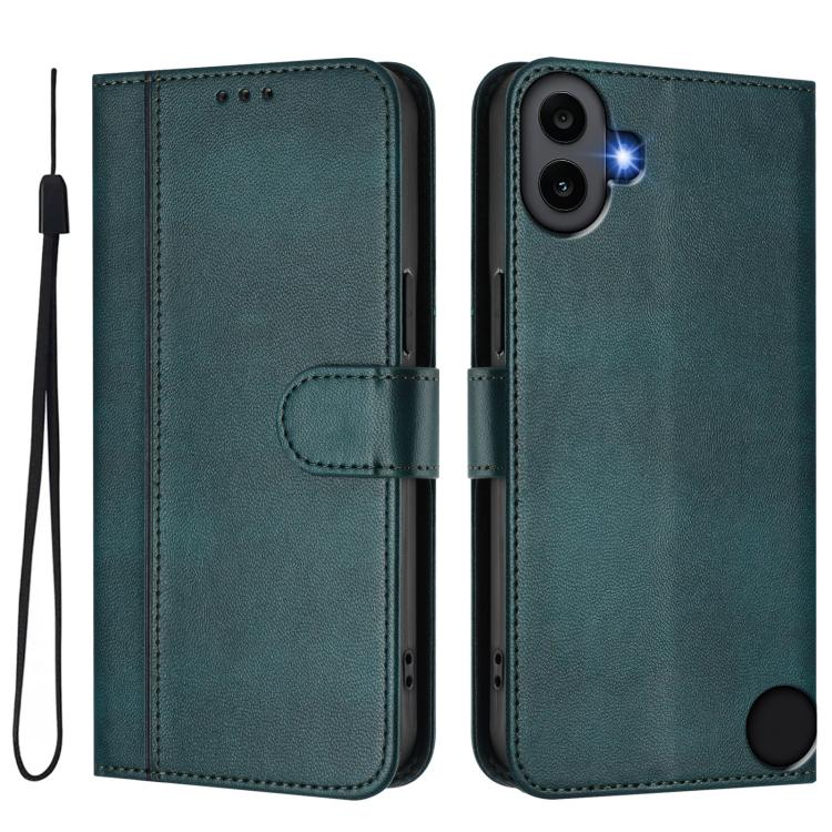 For Nothing CMF Phone 1 Line Splicing Buckle Retro Leather Phone Case