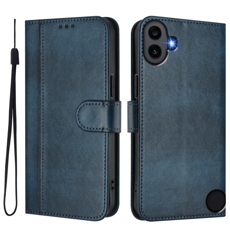 For Nothing CMF Phone 1 Line Splicing Buckle Retro Leather Phone Case