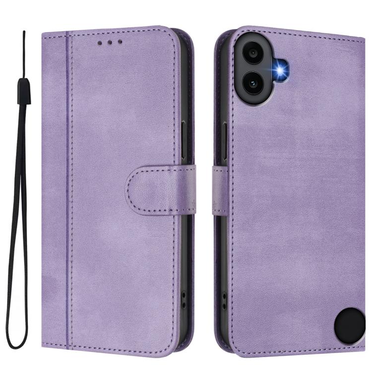For Nothing CMF Phone 1 Line Splicing Buckle Retro Leather Phone Case