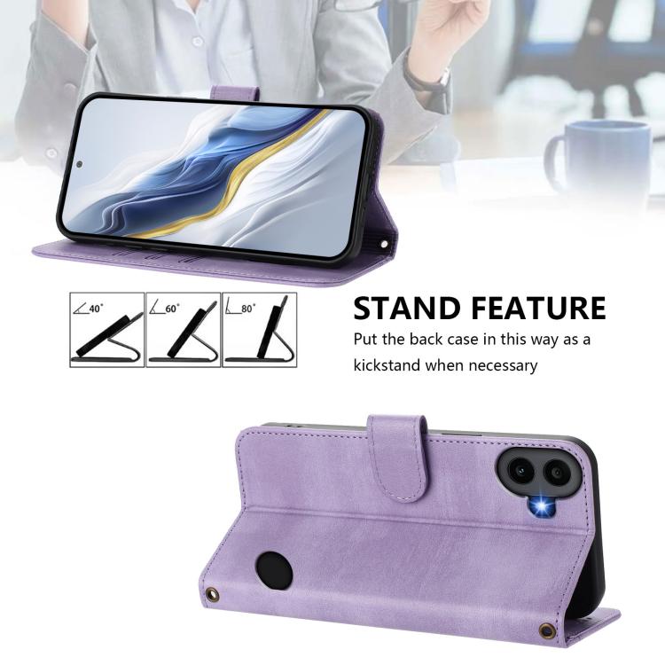 For Nothing CMF Phone 1 Line Splicing Buckle Retro Leather Phone Case