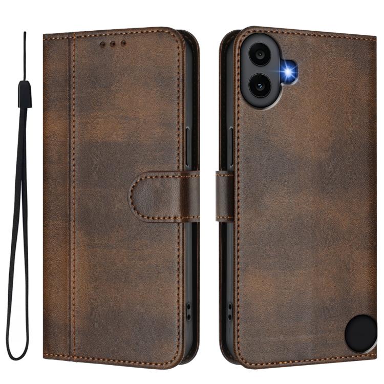 For Nothing CMF Phone 1 Line Splicing Buckle Retro Leather Phone Case