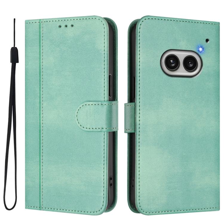 For Nothing Phone 2a Line Splicing Buckle Retro Leather Phone Case