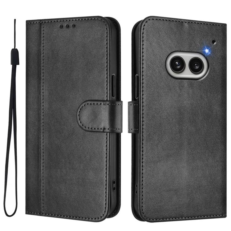 For Nothing Phone 2a Line Splicing Buckle Retro Leather Phone Case